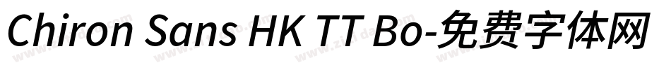 Chiron Sans HK TT Bo字体转换